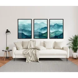 "Trio paisagem montanhas...