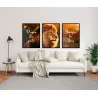 "Nunca foi sorte, sempre foi Deus tons naturais" Conjunto de quadros decorativos
