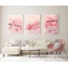"Trio árvore cerejeira" Conjunto de quadros decorativos