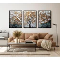 "Árvore da vida dourada" Conjunto de quadros decorativos