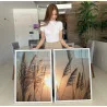 "Pôr do sol na natureza" Conjunto de quadros decorativos