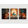 "Santa Ceia pintura" Conjunto de quadros decorativos