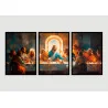 "Santa Ceia pintura" Conjunto de quadros decorativos