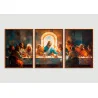 "Santa Ceia pintura" Conjunto de quadros decorativos