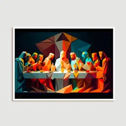 "Santa Ceia abstrato" Quadro de decoração