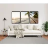 "Trio Mar praia tropical" Conjunto de quadros decorativos