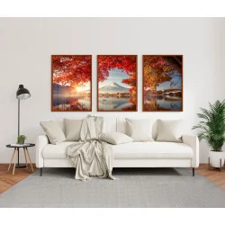 "Trio paisagem Monte Fuji"...
