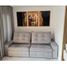 "Trio leão" Conjunto de quadros decorativos