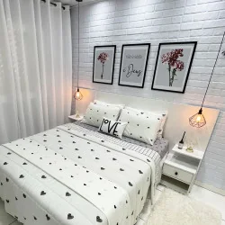 "Não é sorte, é Deus - floral" Conjunto de quadros decorativos