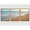 "Trio Mar praia" Conjunto de quadros decorativos