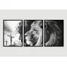 "Leão de Judá e Jesus PB" Conjunto de quadros decorativos