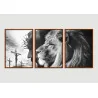 "Leão de Judá e Jesus PB" Conjunto de quadros decorativos