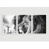 "Leão de Judá e Jesus PB" Conjunto de quadros decorativos
