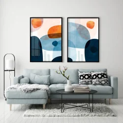 "Quadros Abstrato azul"...