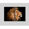 "Dupla Leão" Conjunto de quadros decorativos