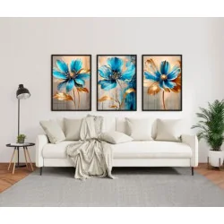 "Flores azul e dourado"...