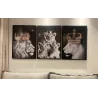 "Família leão 3 filhotes" Conjunto de quadros decorativos
