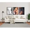 "Leão de Judá e Jesus" Conjunto de quadros decorativos