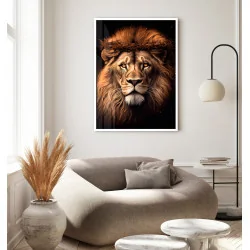 "Leão com coroa de espinhos" Quadro de decoração