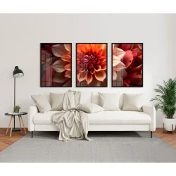 "Trio floral vermelho"...