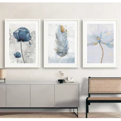 "Trio flores azuis"...