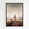 "Jesus e ovelha" Quadro de decoração