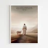 "Jesus e ovelha" Quadro de decoração