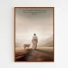 "Jesus e ovelha" Quadro de decoração