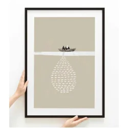 "Milagres de Jesus - Pesca milagrosa" Quadro de decoração