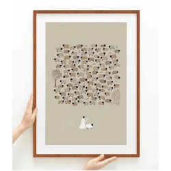 "Milagres de Jesus - A ovelha perdida" Quadro de decoração