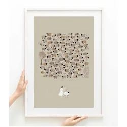"Milagres de Jesus - A ovelha perdida" Quadro de decoração