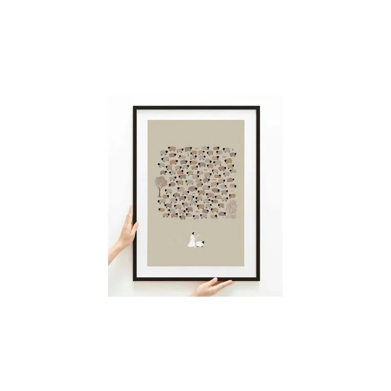 "Milagres de Jesus - A ovelha perdida" Quadro de decoração