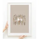 "Milagres de Jesus - Mulher que toca as vestes de Jesus" Quadro de decoração