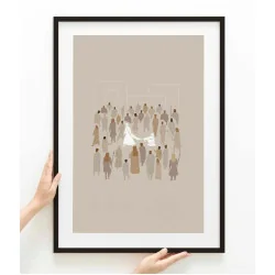 "Milagres de Jesus - Mulher que toca as vestes de Jesus" Quadro de decoração