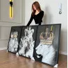 "Família leão 3 filhotes" Conjunto de quadros decorativos