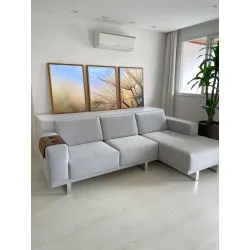 "Trio dente de leão tons naturais" Conjunto de quadros decorativos