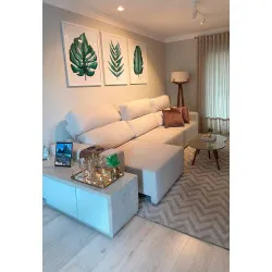 "Trio folhas verdes" Conjunto de quadros decorativos
