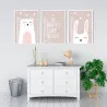 "Trio infantil menina" Conjunto de quadros decorativos