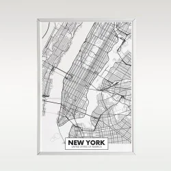 "Mapa Nova Iorque" Quadro de decoração