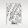 "Mapa Nova Iorque" Quadro de decoração
