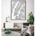"Mapa Nova Iorque" Quadro de decoração