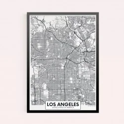 "Mapa Los Angeles" Quadro de decoração