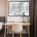 "Mapa Nova Iorque II" Quadro de decoração