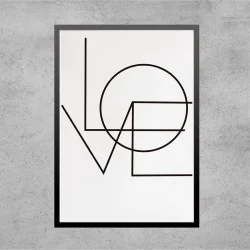 "Love Abstrato" Quadro de decoração