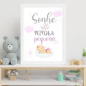"Sonhe alto minha pequena" Quadro de decoração