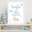 "Sonhe alto meu pequeno" Quadro de decoração