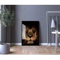 "Leão preto" Quadro de decoração