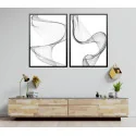 "Dupla Linhas Suaves" Conjunto de quadros decorativos