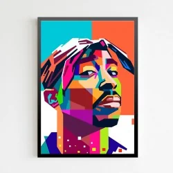 "Tupac" Quadro de decoração