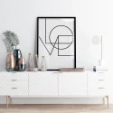 "Love Abstrato" Quadro de decoração